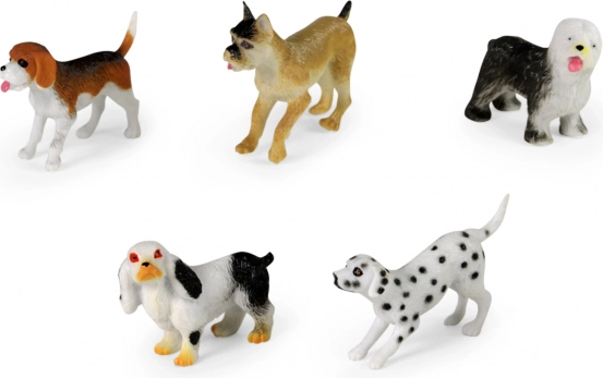 Σετ πλαστικά σκυλάκια mini zoo 7 cm – 5 τεμ.