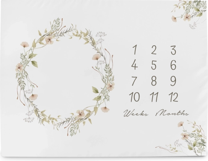 Ceba Baby φωτοστρώμα οροσήμων basic summer flowers 92 × 72 cm