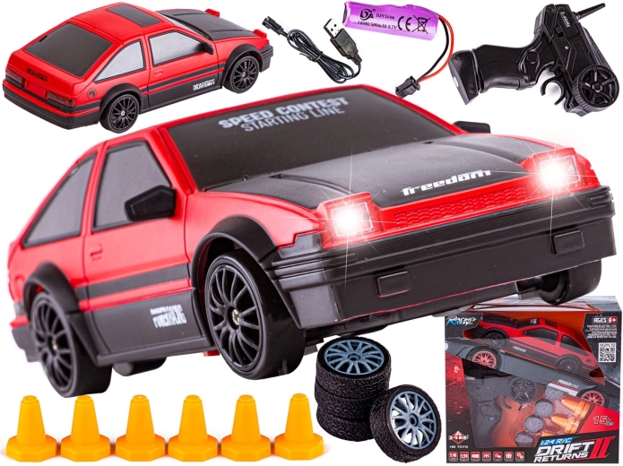 Drift RC αυτοκίνητο Toyota 1:24 2,4 GHz 4WD κόκκινο-μαύρο
