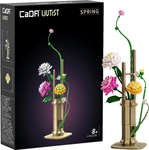 Σετ κατασκευής CaDA Floral Art Spring Whispers – ανθική σύνθεση 53 cm, 637 κομμάτια