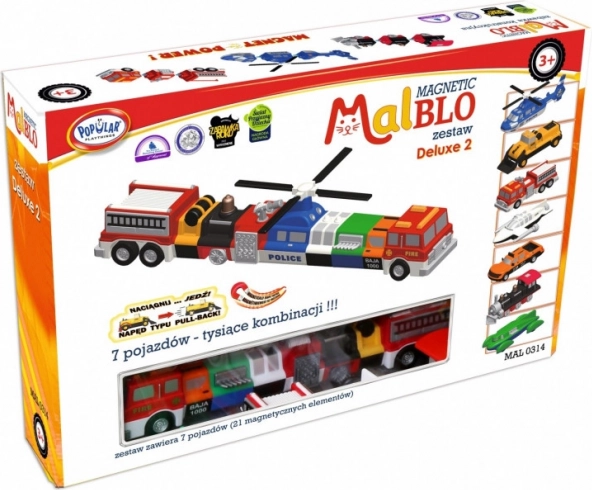 Μαγνητικό σετ κατασκευών MalBlo Deluxe – οχήματα