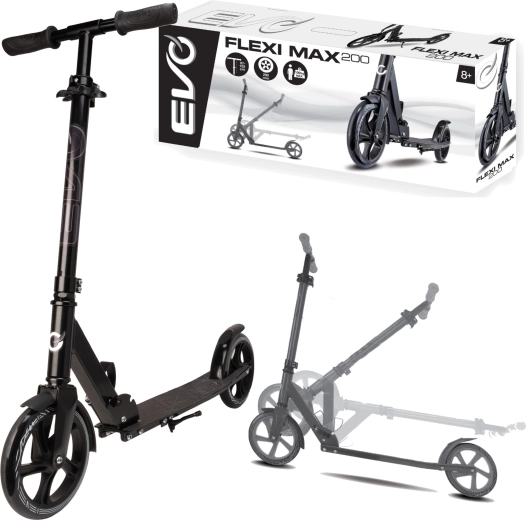 EVO σκούτερ Flexi Max 200 μαύρο με σταντ και ιμάντα 8+