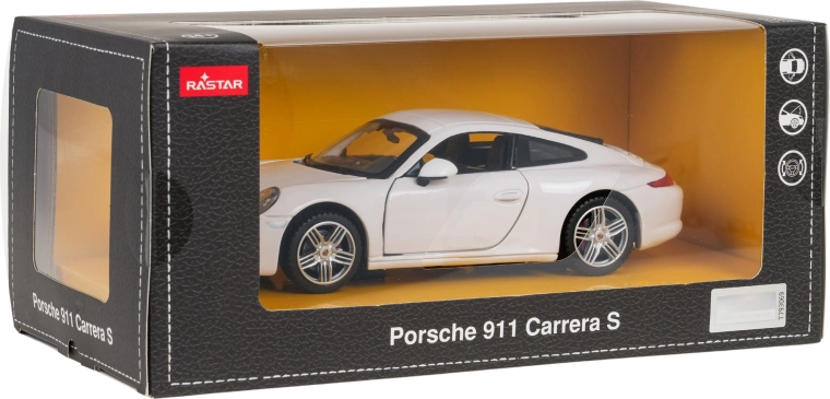 Μεταλλικό μοντέλο Porsche 911 σε κλίμακα 1:24, λευκό, RASTAR