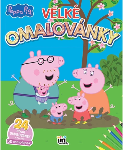Μεγάλες ζωγραφιές για χρωμάτισμα Peppa Pig με αυτοκόλλητα