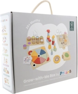 POLARB ξύλινο εκπαιδευτικό κουτί GROW-WITH-ME 36+ μηνών