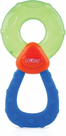 Nuby ψυκτικό μασητικό με απεσταγμένο νερό, πράσινο-μπλε (από 3 μηνών)