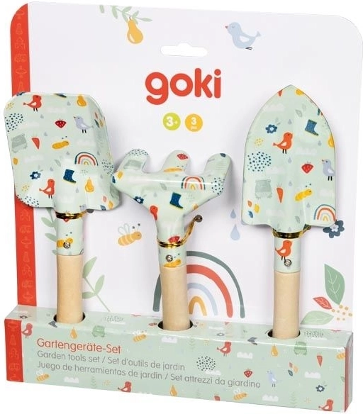 Goki παιδικό σετ κηπουρικών εργαλείων άνοιξη, 3 τεμ.