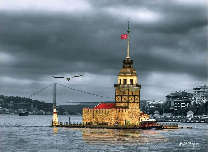 Παζλ Anatolian Nostalgická Dívčí věž, Τουρκία, 1000 κομμάτια