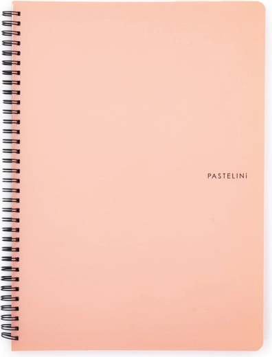 Μπλοκ σπιράλ A4 Pastelini σε βερίκοκο παστέλ χρώμα