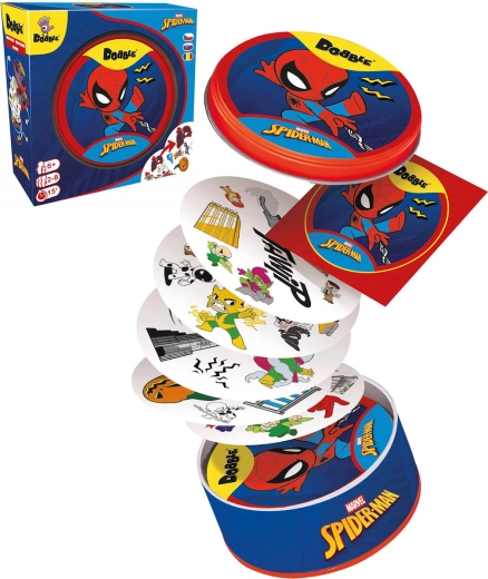 Asmodee Dobble Spider-Man – παιχνίδι παρατηρητικότητας/αντίληψης σε μεταλλικό κουτί