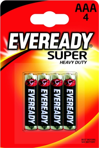 Energizer Eveready AAA R03 1,5 V μπαταρίες ψευδαργύρου-χλωρίου, 4 τεμ.