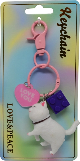 Μπρελόκ κλειδιών γατάκι LOVE YOU