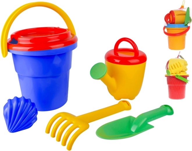 Σετ για άμμο με κουβαδάκι 18 cm, 6 τεμάχια