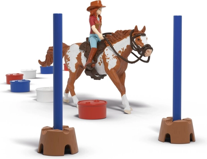 Προπόνηση barrel racing και δουλειά στα εμπόδια
