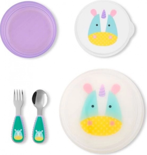 Skip Hop Zoo σετ φαγητού 5 τεμ. μονόκερος για παιδιά από 12 μηνών