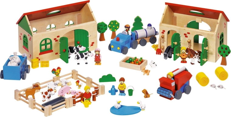 Ξύλινη φάρμα My Farm – σετ παιχνιδιού 71 τεμαχίων