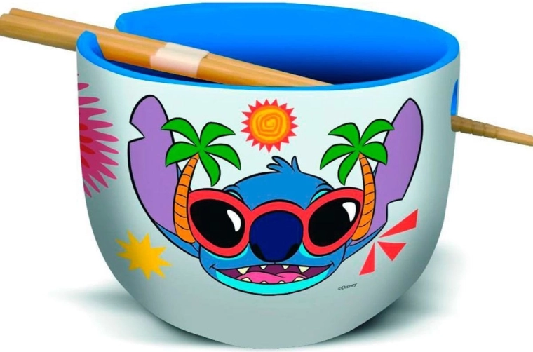 STOR κεραμικό μπολ φαγητού για ράμεν με ξυλάκια Stitch