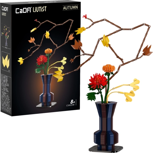 Σετ κατασκευής CaDA Floral Art Autumn Ember – λουλουδένια σύνθεση 61 cm, 794 τεμάχια