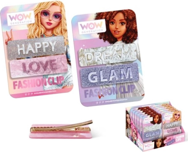 Σετ 2 μοδάτων κλιπ μαλλιών WOW Generation Fabulous Glam