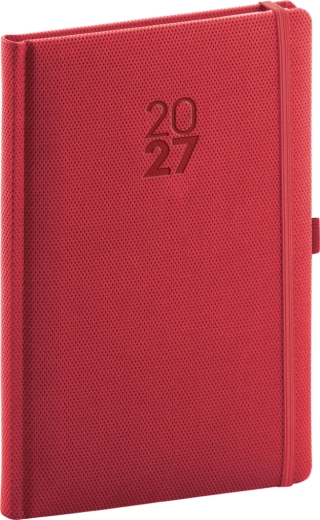 Notique εβδομαδιαίο ημερολόγιο Diamante 2027 κόκκινο 15 × 21 cm