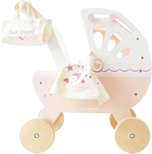 Ξύλινο καροτσάκι για κούκλες Sweet Dreams Le Toy Van