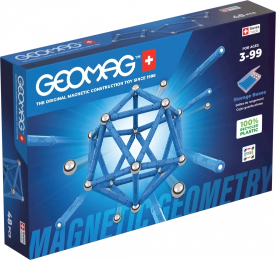Μαγνητικό σετ κατασκευών Geomag Geometry 48 τεμαχίων