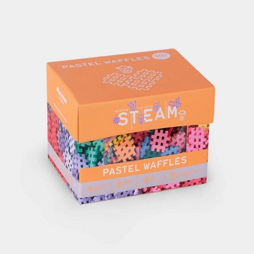 Κατασκευαστικά τουβλάκια Waffle mini pastel 500 τεμάχια