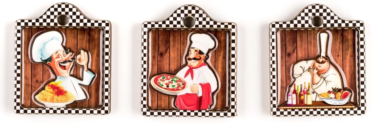 Μαγνητάκια Chefs – σετ 3 τεμ., μίξη σχεδίων
