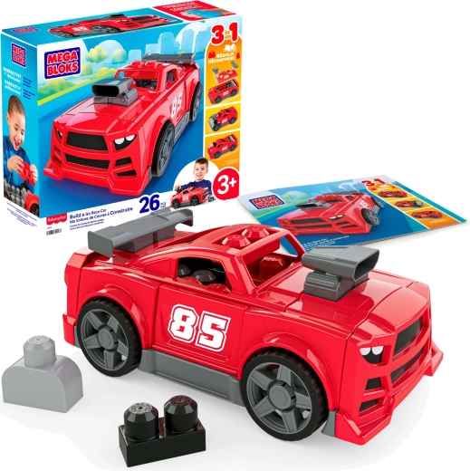 Mega Bloks σετ κατασκευών 3σε1 αγωνιστικό αυτοκίνητο (26 τεμάχια)