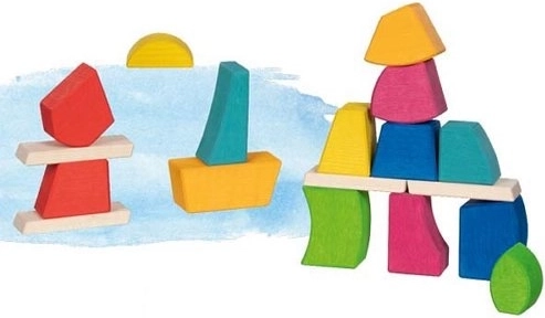 Ξύλινα δομικά τουβλάκια Creo goki Evolution (18 τεμάχια)