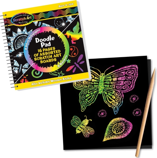 Melissa & Doug δημιουργικό μπλοκ με εικόνες ξυσίματος και ξύλινη γραφίδα