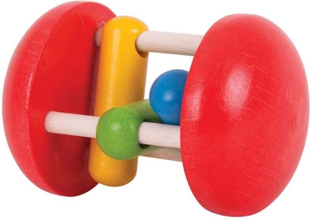 Bigjigs Baby ξύλινη κουδουνίστρα ουράνιος κύλινδρος