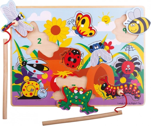 Bigjigs Toys Ξύλινο παιχνίδι σύλληψης εντόμων