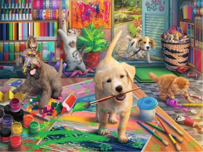 Παζλ Ravensburger Sweet Artists – Cute crafters 750 κομμάτια