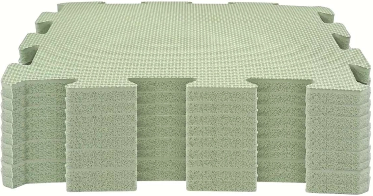 NIDO NIDO αφρώδες χαλάκι παιχνιδιού puzzle 9 τεμαχίων sage green
