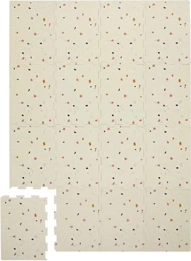 3 Sprouts αφρώδες στρώμα παιχνιδιού terrazzo cream