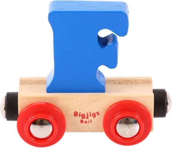 Ξύλινο βαγονάκι Bigjigs Rail με το γράμμα F