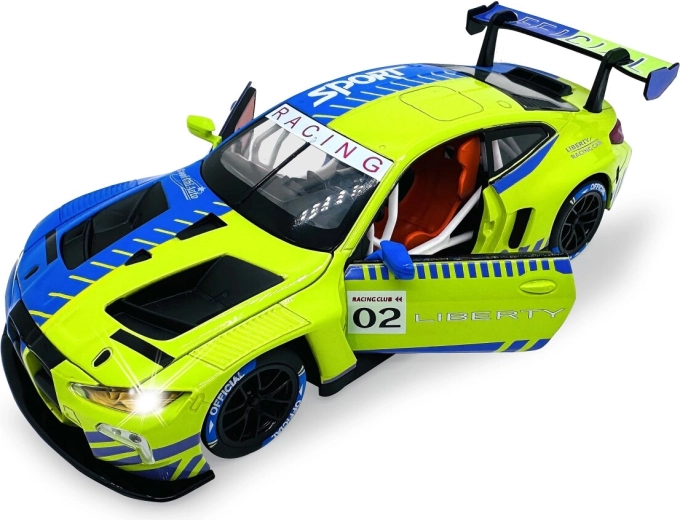 Μεταλλικό μοντέλο BMW M4 GT3 σε κλίμακα 1:24 με φώτα και ήχους