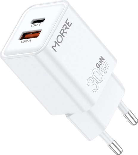 Φορτιστής GaN 30 W με USB-C και USB-A