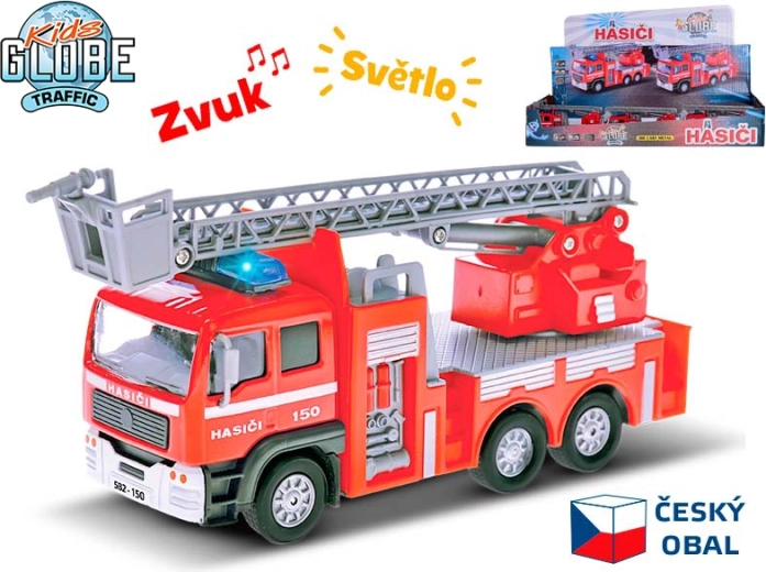 Πυροσβεστικό όχημα με φως και ήχο 14 cm – Kids Globe Traffic