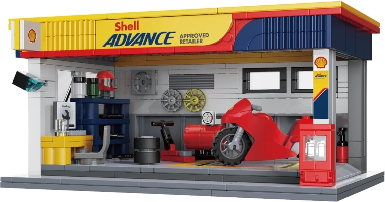 Σετ κατασκευής CaDA πρατήριο καυσίμων Shell 1:30