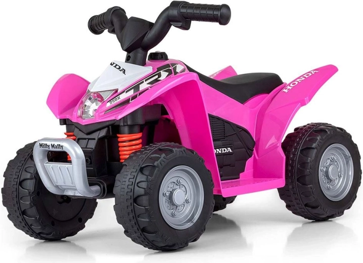 Ηλεκτρικό παιδικό τετράτροχο HONDA ATV ροζ – αδειοδοτημένο όχημα ισορροπίας MILLY MALLY
