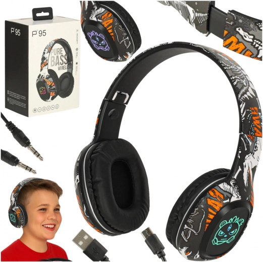 Ασύρματα gaming ακουστικά Bluetooth μαύρα