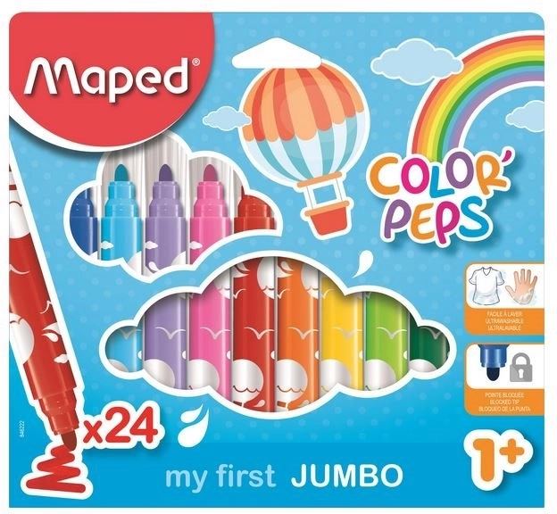 Μαρκαδόροι MAPED Color'Peps Early Age Jumbo, 24 τεμ.