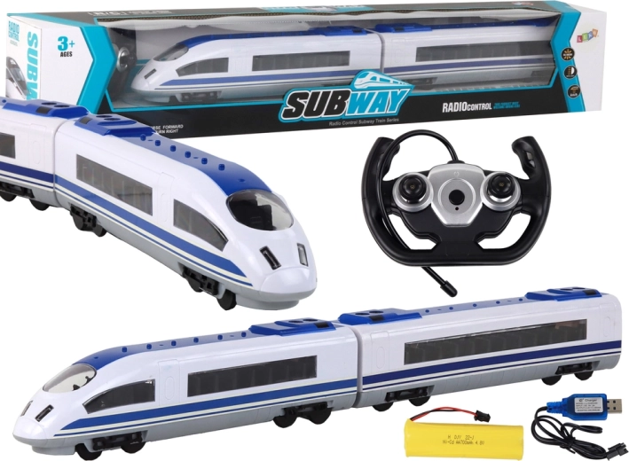 Αγωνιστικό τρένο RC με φωτισμό 65 cm – λευκό