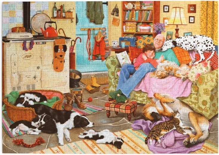 Παζλ House of Puzzles Ξεκούραση σκύλων 1000 κομμάτια