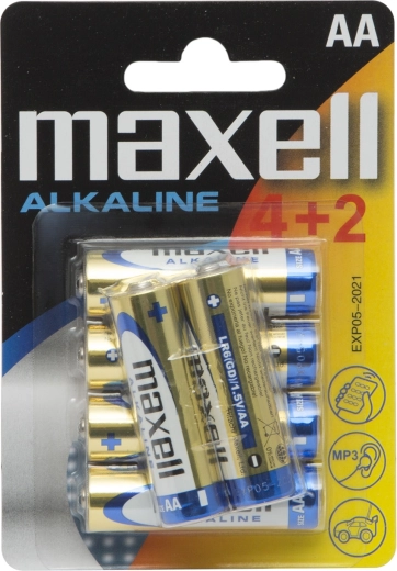 Αλκαλικές μπαταρίες AA LR6 1,5 V, 6 τεμάχια