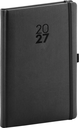 Εβδομαδιαίο ημερολόγιο Notique Diamante 2027 μαύρο 15 × 21 cm