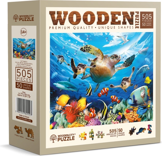 Ξύλινο παζλ Ζωή στον ωκεανό 505 κομμάτια WOODEN CITY