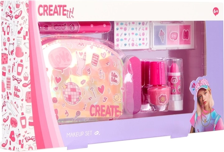 Create It! Παιδικό σετ μακιγιάζ με νεσεσέρ καλλυντικών